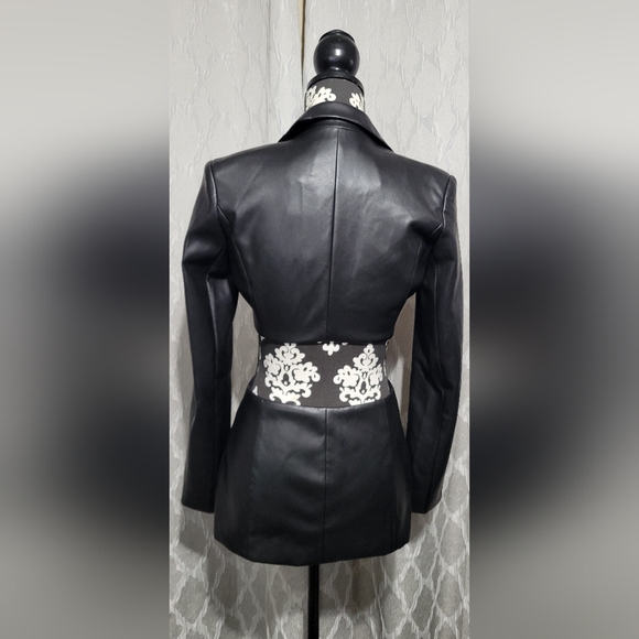 LUXE TO KILL - Faux Leather Cutout Back Black Jacket – Edgy & Stylish - Picture 7 of 12